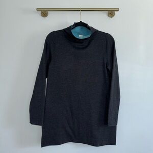 ASPEN Charcoal Gray High Neck Knit Sweater